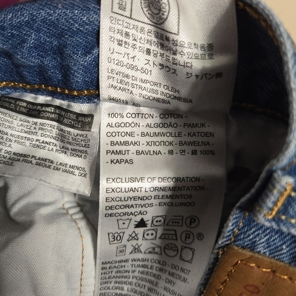 Levi's 501 High Waisted Straight Leg Jeans BIG E - Picture 10 of 12